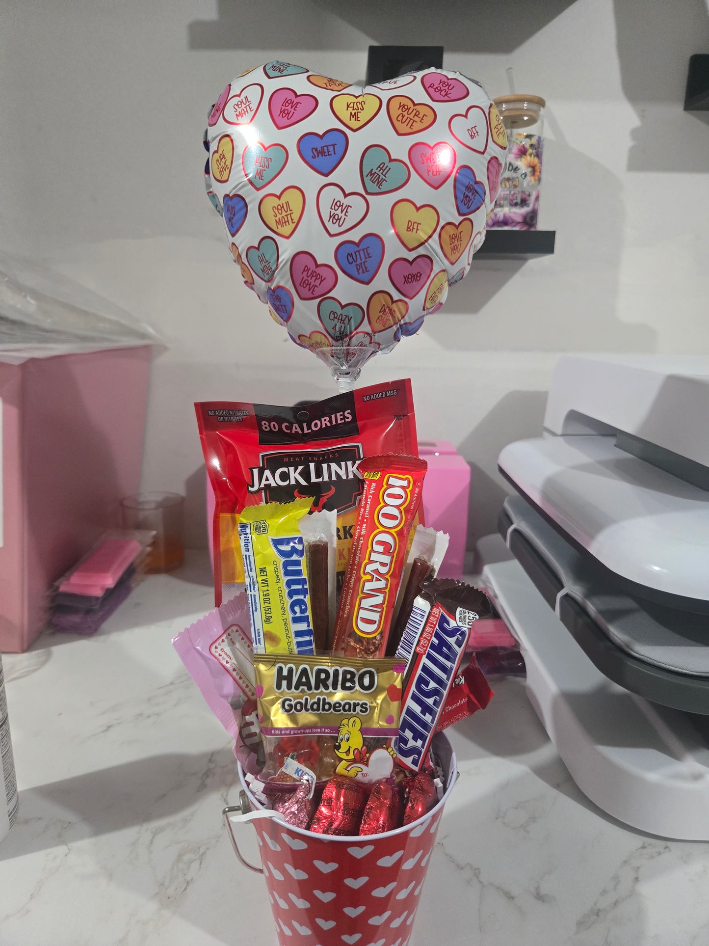 Valentines snack bouquet